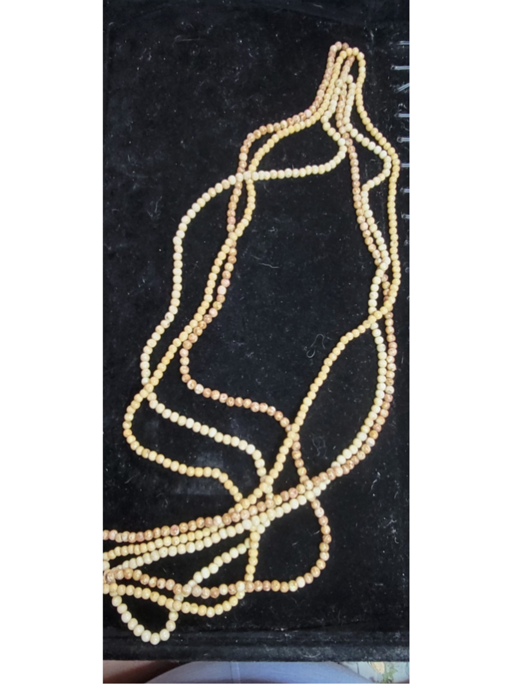 Lot of 3 Natural Stone Bead Necklaces 32” Boho Jasper Calcite Layering